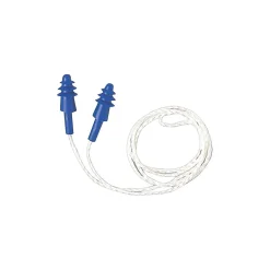 Howard Leight® AirSoft® White Nylon Cord Reusable Earplugs, Blue, 27 dB, 50/BX
