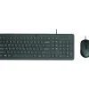 HP 150 240J7AA Ergonomic Keyboard and Optical Mouse Combo, Black