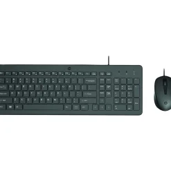 HP 150 240J7AA Ergonomic Keyboard and Optical Mouse Combo, Black