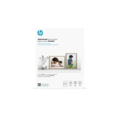 HP Advanced Photo Paper, Glossy, 8" x 10", 25 Sheets/Pack (6J777A)