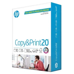 HP Copy&Print20 8.5" x 11" Multipurpose Paper, 20 lbs., 92 Brightness, 750 Sheets/Ream (200030)