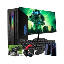 HP EliteDesk 800 G2 Refurbished Gaming Desktop Computer, 24" Monitor, Intel Core i5-6500, 16GB Memory, 500GB SSD, 1TB HDD