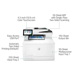 HP LaserJet Enterprise MFP M480f All-in-One Color Laser Printer 3QA55A#BGJ