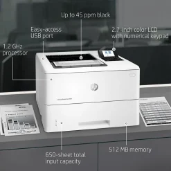 HP LaserJet Enterprise M507n Monochrome Laser Printer with Built-in Ethernet (1PV86A)