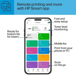 HP LaserJet MFP M140w Wireless Black & White All-in-One Laser Printer, Scanner, Copier, Best for Home Office (7MD72F)