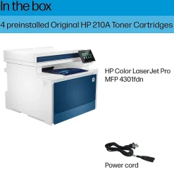 HP LaserJet Pro LJP 4301fdn Color Laser Printer, All-In-One, Print, Scan, Copy, Fax (4RA81F)