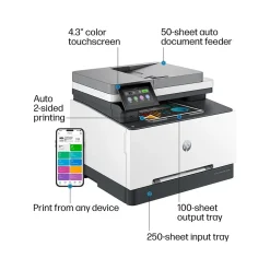 HP LaserJet Pro MFP 3301sdw Wireless All-in-One Color Laser Printer, Scanner, Copier, Best for Office (499Q3F)