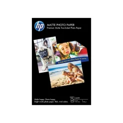 HP Matte Photo Paper, 4" x 6", 25/Pack (6QH46A)