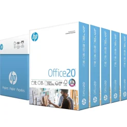 HP Office20 8.5" x 11" Copy Paper, 20 lbs., 92 Brightness, 2500 Sheets/Carton (HPC8511C)