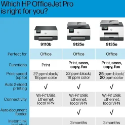 HP OfficeJet Pro 9110b Wireless Color Inkjet Printer, Single-Function, Print (5A0S1A#B1H)