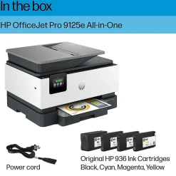 HP OfficeJet Pro 9125e Wireless Color Inkjet Printer, All-In-One, Print, Scan, Copy, Fax (403X0A#B1H)
