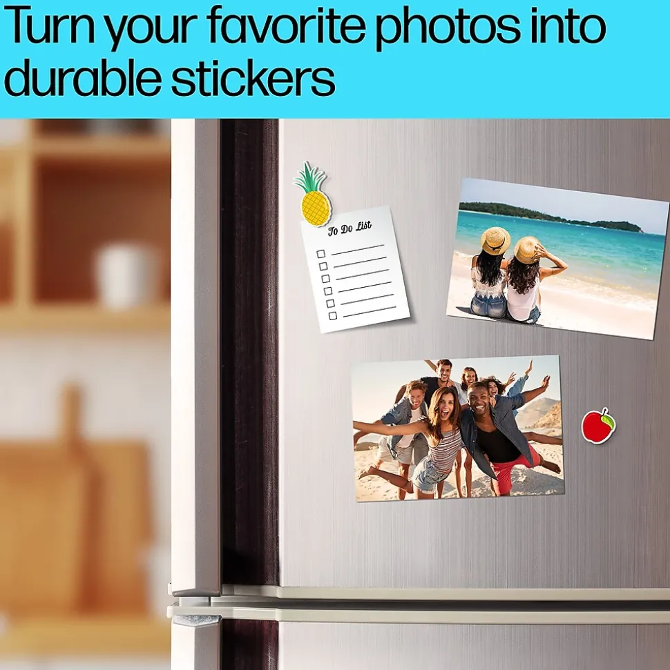 HP Picture Stickers, 4" x 6", 25 Sheets/Pack (8L1U8A)