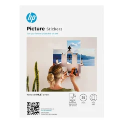 HP Picture Stickers, 8.5" x 11", 25 Sheets/Pack (8L1U9A)