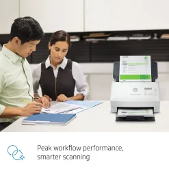 HP ScanJet Enterprise Flow 5000 s5 Duplex Desktop Document Scanner, White (6FW09A#BGJ)