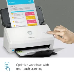 HP Scanjet Pro 3000 s4 Duplex Desktop Document Scanner, White (6FW07A#BGJ)