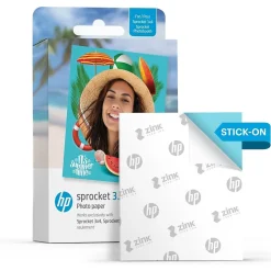 HP Sprocket 3.5 x 4.25" Zink Sticky-Backed Photo Paper, 20 Sheets/Pack (HPIZ3X420)
