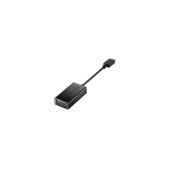 HP® USB Type-C to VGA HD-15 Male/Female Video Adapter Cable, Black (N9K76AA#ABA)