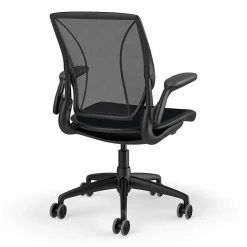 Humanscale Diffrient World Ergonomic Fabric/Mesh Swivel Task Chair, Black (W11BM10CF10SHNSC)