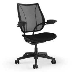 Humanscale Liberty Ergonomic Fabric Swivel Task Chair, Black (L113BM10FT10XFSHNSC)