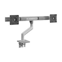 Humanscale M8.1 Adjustable Dual Monitor Arm, Up to 28" Monitors, Silver (M82CGS)