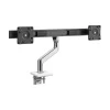Humanscale M8.1 Adjustable Dual Monitor Arm, Up to 28" Monitors, Polished Aluminum (M82CBW)