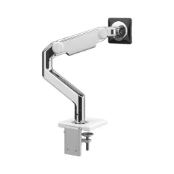 Humanscale M8.1 Adjustable Single Monitor Arm, Polished Aluminum (M81TBW)