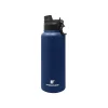 HYDRAFLOW Hybrid Stainless Steel Vacuum Insulated Dual Lid Bottle, 34 oz., Navy (300253)
