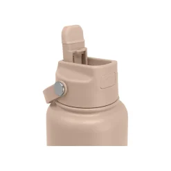 HYDRAFLOW Neutral Hybrid Stainless Steel Vacuum Insulated Flip Straw Bottle, 34 oz., Clay (213294)