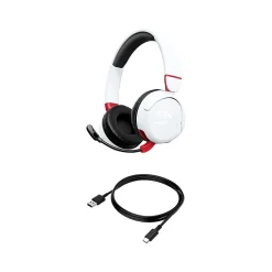 HyperX Cloud Mini Wireless Active Noise Canceling Bluetooth Gaming On Ear Headset, Chromebook Certified, White (7G8F2AA)