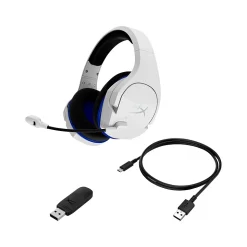 HyperX Cloud Stinger Core Wireless Noise Canceling Stereo Gaming Over-the-Ear Headset, White (4P5J1AA)
