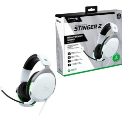 HyperX CloudX Stinger 2 3.5mm Noise Canceling Stereo Gaming Headset, UC Certified, White (75X28AA)