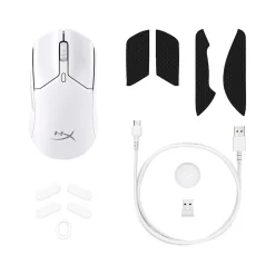 HyperX Pulsefire Haste 2 Mini Wireless Optical Gaming Mouse, White (7D389AA)