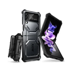 i-Blason Armorbox Black Rugged Case for Samsung Galaxy Z Flip4 (Galaxy2022-ZFlip4-5G-Armorbox-Black)