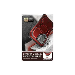 i-Blason ArmorBox MagSafe Rugged Case for Samsung Galaxy S24, Shock Absorbing, Metallic Red (GS24ABSPRD)