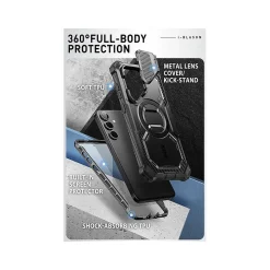 i-Blason ArmorBox MagSafe Rugged Case for Samsung Galaxy S24, Shock Absorbing, Black (GS24ABSPBK)