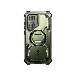 i-Blason ArmorBox MagSafe Rugged Case for Samsung Galaxy S24+, Shock Absorbing, Dark Green (GS24PLUSABSPGN)