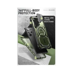 i-Blason Armorbox MagSafe Rugged Case for Samsung Galaxy S24 Ultra, Shock-Absorbing, Dark Green