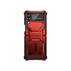 i-Blason Armorbox Metallic Red Rugged Case for Samsung Galaxy Z Flip4 (Galaxy2022-ZFlip4-5G-Armorbox-Ruddy)