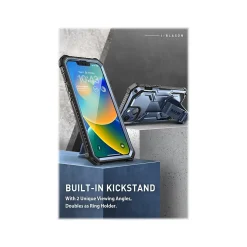 i-Blason Armorbox Metallic Blue Rugged Case for iPhone 14 (iPhone2021/22-6.1-Armorbox-SP-Tilt)