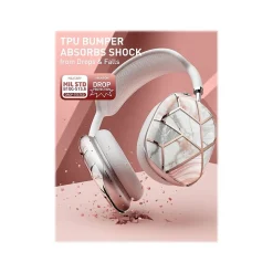 i-Blason Cosmo Case for AirPods Max, Marble Pink (AirPodsMax2020-Kits-Cosmo-Marble)