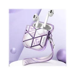 i-Blason Cosmo Case for Apple AirPods 1st/2nd Gen, Marble Purple (AirPods2019-Cosmo-Ameth)