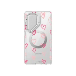 i-Blason Cosmo Clear Hearts MagSafe Case for Samsung Galaxy S24 Ultra, Shock-Absorbing