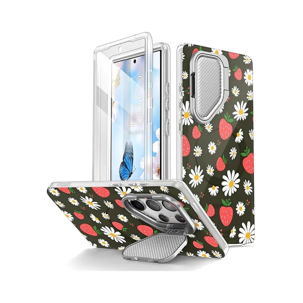 i-Blason Cosmo Colorful Strawberry MagSafe Case for Samsung Galaxy S24 Ultra, Shock-Absorbing, Multicolor