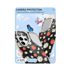 i-Blason Cosmo Colorful Strawberry MagSafe Case for Samsung Galaxy S24 Ultra, Shock-Absorbing, Multicolor