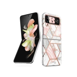 i-Blason Cosmo Marble Pink Snap Case for Samsung Galaxy Z Flip4 (Galaxy2022-ZFlip4-5G-Cosmo-Marble)