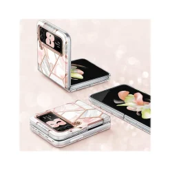 i-Blason Cosmo Marble Pink Snap Case for Samsung Galaxy Z Flip4 (Galaxy2022-ZFlip4-5G-Cosmo-Marble)