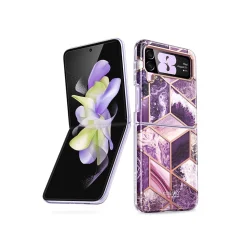 i-Blason Cosmo Marble Purple Snap Case for Samsung Galaxy Z Flip4 (Galaxy2022-ZFlip4-5G-Cosmo-Ameth)