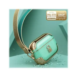 i-Blason Duchess Case for Apple AirPods Pro, Green (AirPodsPro2019-Duchess-Gold)
