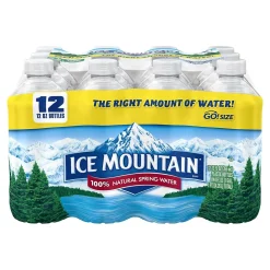 Ice Mountain 100% Natural Spring Water, 12 Oz., 12/Carton (12245633)