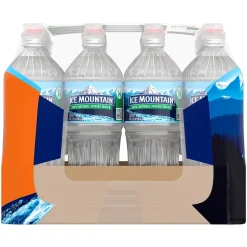 Ice Mountain 100% Natural Spring Water, Regular Flavor, 700ml Bottles with Sport Cap, 24/Carton (12087164)